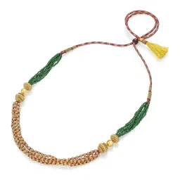 p n gadgil jewellers Women Yellow Gold Beaded Necklace image 2