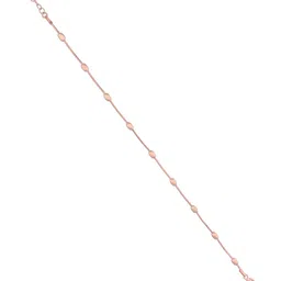 kai jewel Women Sterling Silver Rose Gold-Plated A String of Ingots Anklet image 2