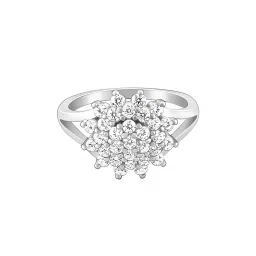 giva Women Silver Shiny Cluster Ring image 2
