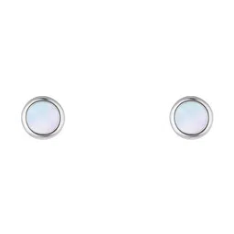 giva Sterling Silver Full Moon Stud Earrings image 2