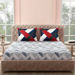 portico Printed Double Size Bedsheet with 2 Pillow Covers image 2