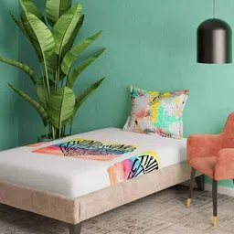 portico Printed Single Bedsheet with Pillow Cover image 2