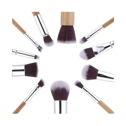 bronson professional Bamboo Makeup Brush Set with Storage Pouch image 2