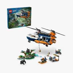 lego City Jungle Explorer Helicopter At Base Camp Set image 2
