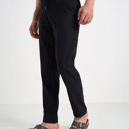 indus route by pantaloons Men Flat-Front Slim Fit Trousers image 2