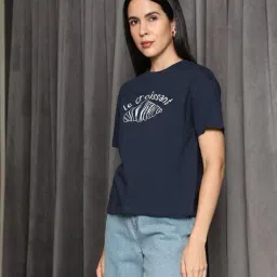 Shein Drop Shoulder Typographic Chest Print Crew Tshirt image 2