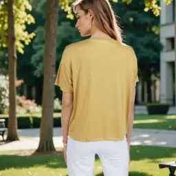 Shein Drop-Shoulder Typographic Chest Print Loose Fit Tshirt image 2