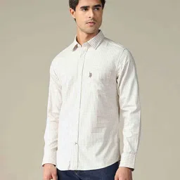 u.s. polo assn. Men Checks Tailored Fit Shirt image 2