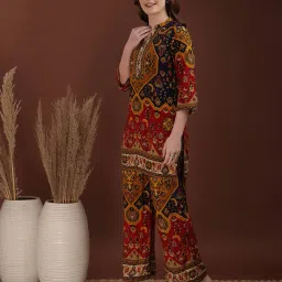 berrylicious Floral and Geometrical Printed Rayon 2-Piece Sets image 2