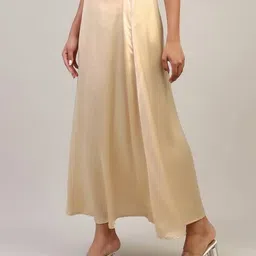 Shein Semi Elasticated High Waist Shimmer Flared Skirt image 2