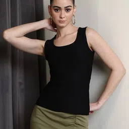 Shein Medium Length Sleeveless Fitted Tank Top image 2