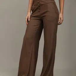 Shein Work Full Length Ribbed Loose Fit Pants With Pockets image 2