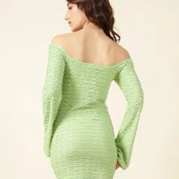 Shein Party Off Shoulder Bell Sleeve Mini Bodycon Dress image 2