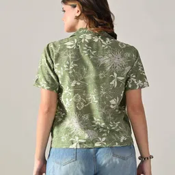 fuback x ag Women Floral Print Regular Fit Shirt with Lapel Collar image 2