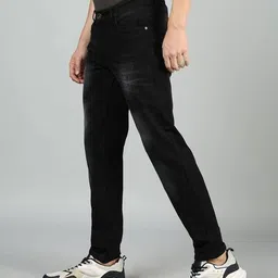 Shein Full Length Fixed Waist Mid Wash Jeans image 2