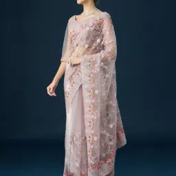 tanuka Women Embroidered Saree with Blouse Piece image 2