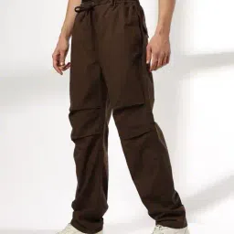 dnmx Men Flat-Front Parachute Trousers image 2