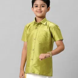 ramraj cotton Boys Spread Collar Regular Fit Shirt image 2