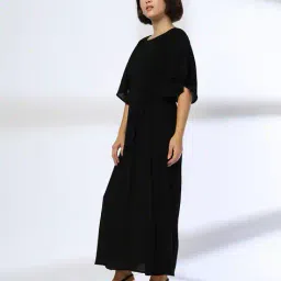 fig Women Round-Neck Fit & Flare Dress image 2