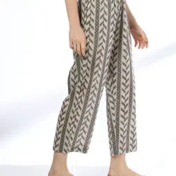 avaasa mix n' match Women Geometric Print Flared Pants image 2