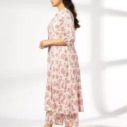 avaasa mix n' match Women Floral Print A-Line Kurta image 2
