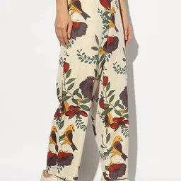 svrnaa by azorte Printed Cotton Flex Pants image 2