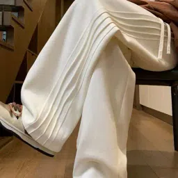 hivora Men Straight Track Pants with Drawstring Waist image 2