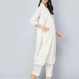 max Women Embroidered Straight Kurta Set image 2