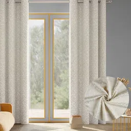 haus & kinder Pack of 2 Ginkgo Serenity Polyester Door Curtains image 2