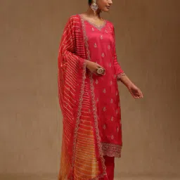 soch Women Embroidered Straight Kurta Suit Set image 2