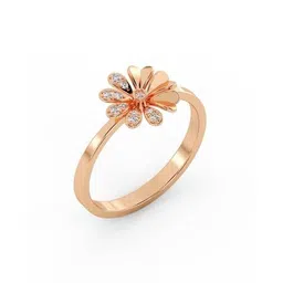 avsar Women Rose Gold American Diamond-Studded Ring image 2