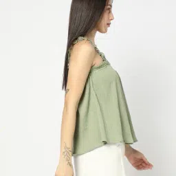 yousta Women Square-Neck Regular Fit Top image 2