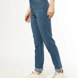 buda jeans co Women Lightly Washed High-Rise Slim Straight Fit Jeans image 2