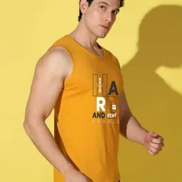 woostro Men Pack of 2 Typographic Print Sleeveless Vests image 2