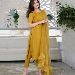 indie picks Crochet Straight Kurta Set image 2