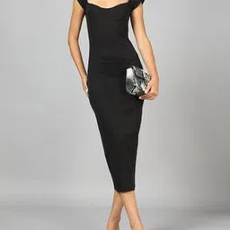 Shein Sweetheart Neck Cap Sleeve Ribbed Bodycon Dress-picture-32