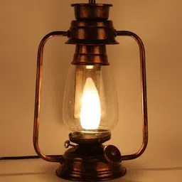 devansh Glass Lantern Table Lamp image 3