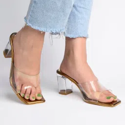 shoetopia Open-Toe Chunky Heeled Sandals image 3
