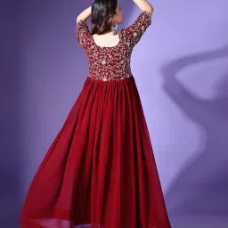 fashion basket Women Embroidery Gown Dress image 3