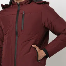 netplay Quilted Slim Fit Jacket with Detachable Hood image 3