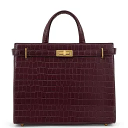 miraggio Croc-Embossed Satchel Bag image 3