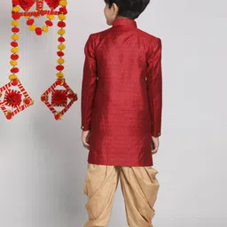 vastramay Embellished Sherwani & Dhoti Set image 3