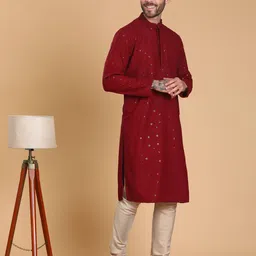 t tabard Women Embroidered Regular Fit Kurta image 3