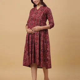 crafiqa Women Printed Fit & Flare Dress image 3