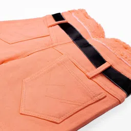 arshia fashions Girls Typographic Print Slim Fit Hot Pants with Insert Pockets image 3