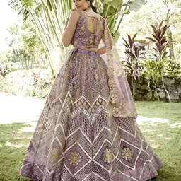 warthy ent Women Embroidered Flared Lehenga Choli Set image 3