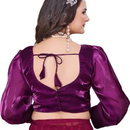mk women's Women V-Neck Back-Open Blouse image 3