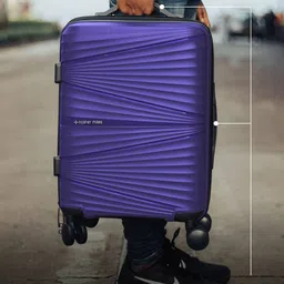 nasher miles Striped Trolley Bag with Number Lock image 3