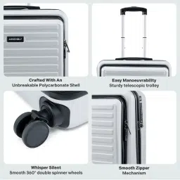 assembly Pack of 2 Hard Body Trolley Bag with TSA Lock image 3