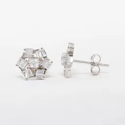 jupra Women Sterling Silver Floral Stud Earrings image 3